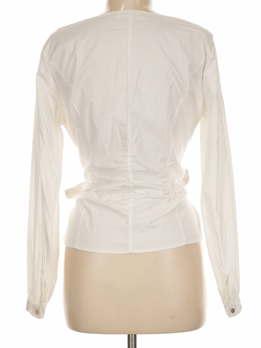 The Cutest Jane and Delancey White V-Neck Tie-Waist Blouse - Picture 2 of 5